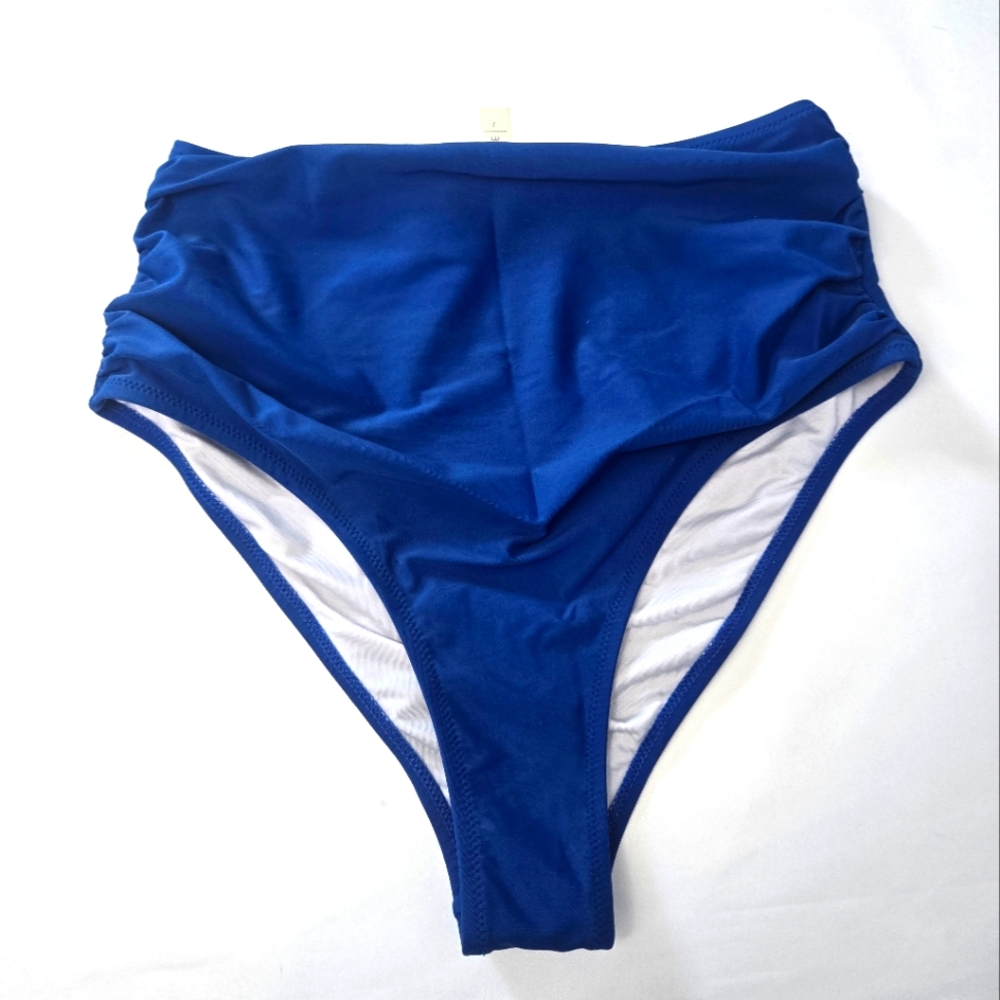 Cupshe Blue High-Waisted Bikini Bottom Womens Size Large